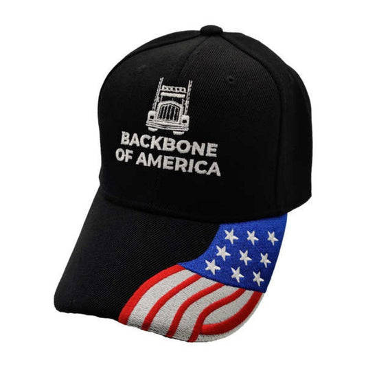 Backbone of America Premium Hat w/ Embroidered Flag Bill