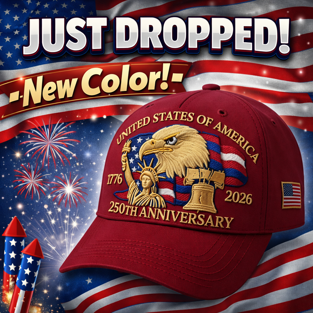 America 250th 1776–2026 Commemorative Hat – Limited Patriotic Edition (Dark Red)