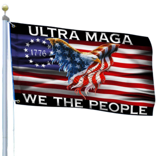 1776 ULTRA MAGA We the People Flying Eagle 3'x5' Flag
