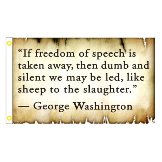 George Washington "Freedom of Speech" 3'x5' Flag (Distressed)