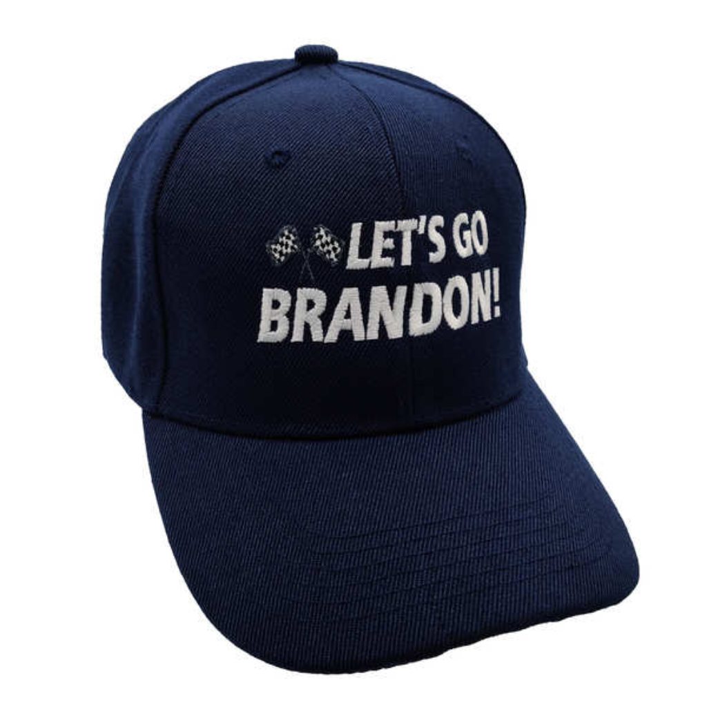 Let's Go Brandon Premium Embroidered Hat (Navy Blue)