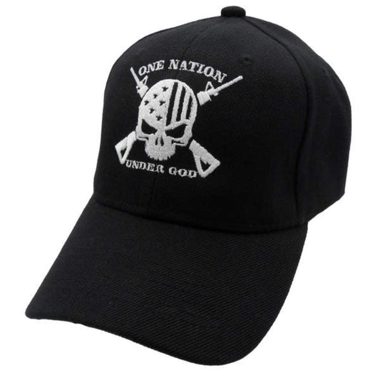 One Nation Under God Black Hat (Custom Embroidered)