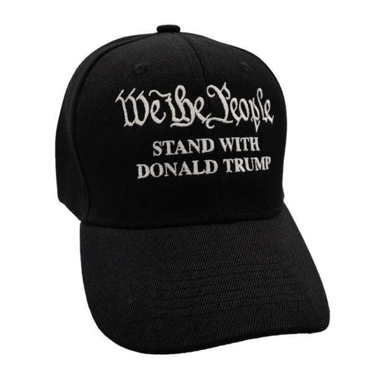 We the People Stand with Trump Embroidered Hat (Black)