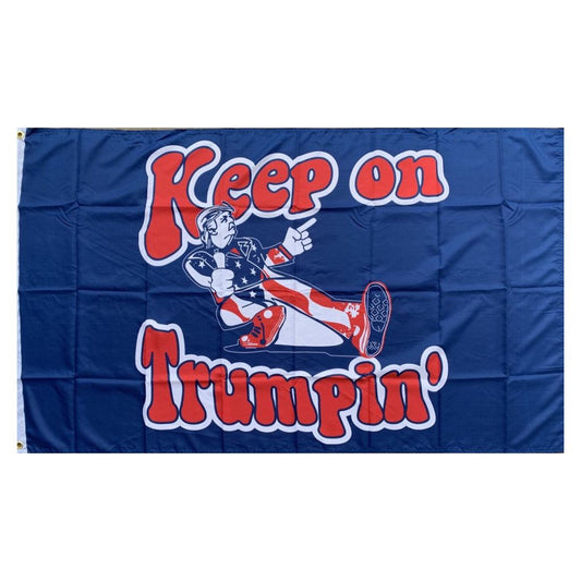 "Keep On Trumpin'" Flag 3' x 5' (Retro-Style)