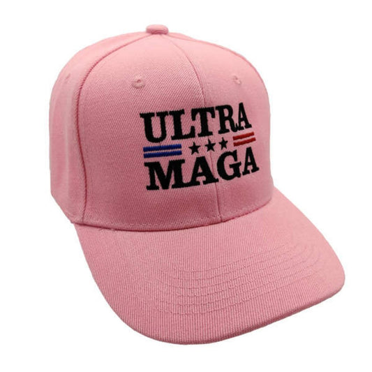 Ultra Maga Custom Embroidered Hat (Pink)